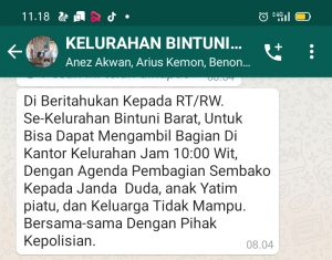 Group WhatsApp Kelurahan Bintuni Barat