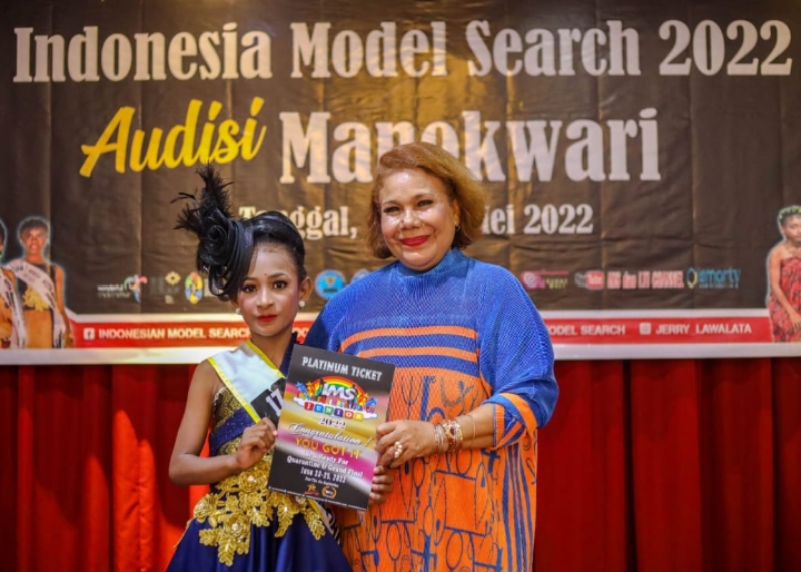 Yubelina Marani Raih Juara Fotogenik IMS 2022 di Bali , Ortu Kecewa Ke Pengkab Teluk Wondama