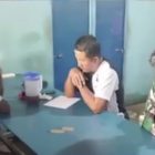 Tersangka MI saat dimintai keterangan oleh Pihak Keamanan /foto:Dok Humas Polres Teluk Bintuni. 