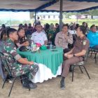 Kodim 1806/Teluk Bintuni, dalam rangka memperingati HUT TNI ke-78 Tahun, mengikuti 
kegiatan video conference (Vicon) Gerakan Nasional Ketahanan Pangan tahun 2023 , bersama Ketua DPRD Teluk Bintuni dan tamu undangan lainnya di Kampung Pasamai, Rabu (01/11/2023) 