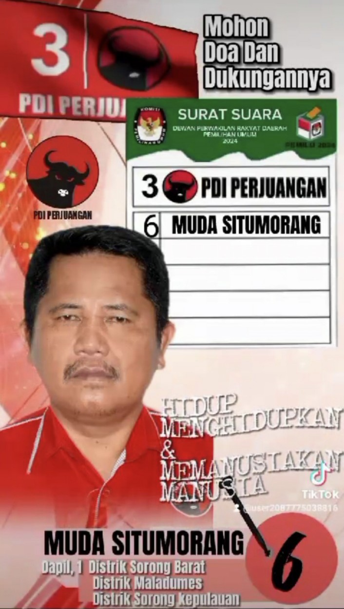 Muda Situmorang, Calon Anggota DPRD Kota Sorong Periode 2024-2029