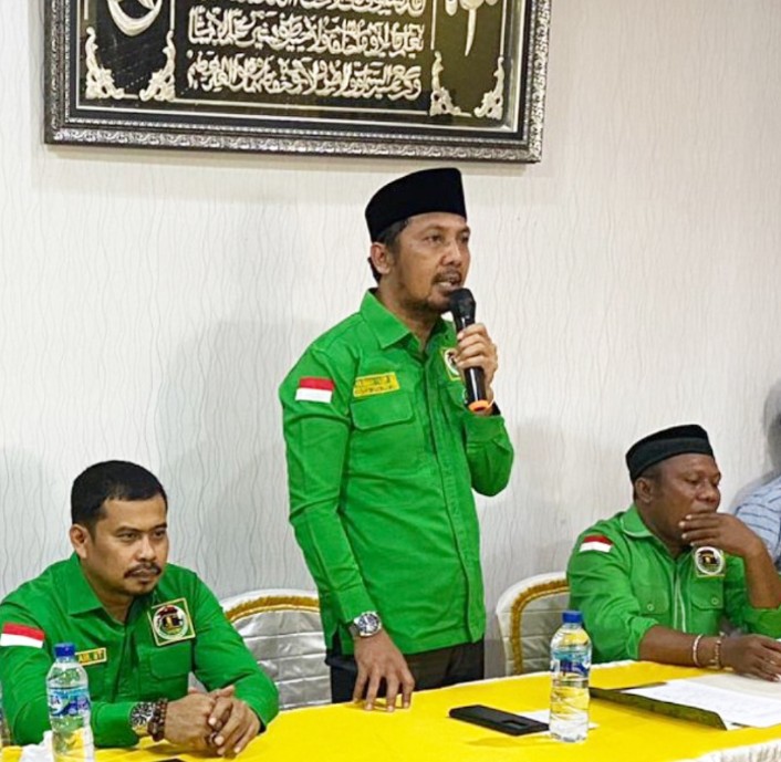 Ketua DPW PPP Papua Barat Mendorong Kerjasama dan Kewaspadaan dalam Rapat Kerja Cabang PPP Teluk Bintuni Menjelang Pemilu 2024, Senin (18/12/2023) 