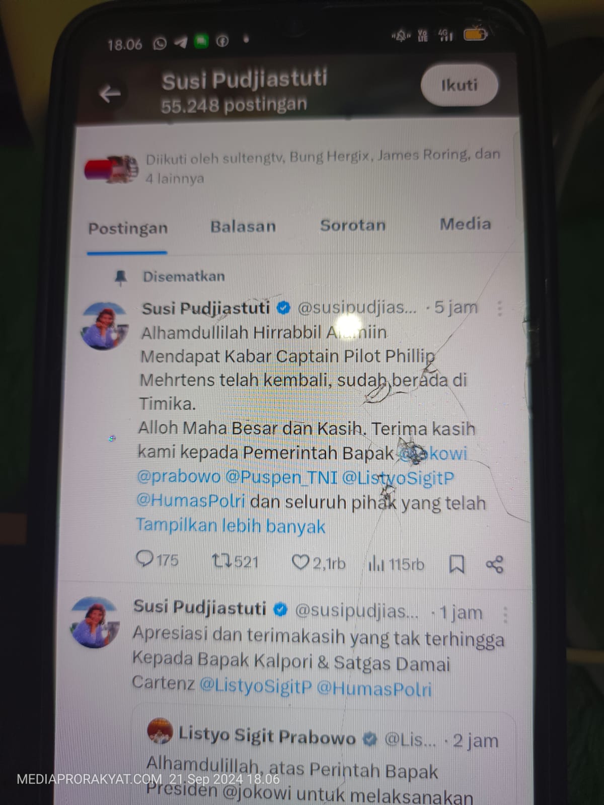 Sumber : Tangkapan Layar dari akun media sosial X (sebelumnya Twitter)