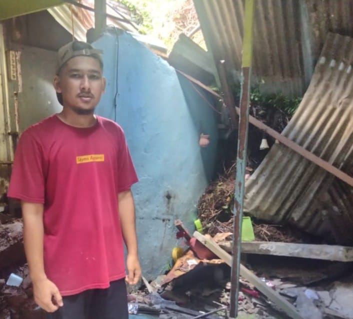Hadi Santoso (31), pemilik warung mie Huhah. 