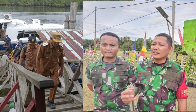 Keterangan Gambar: Bupati Teluk Bintuni, Yohanis Manibuy (kanan), bersama Dandim 1806/Teluk Bintuni, Letkol INF Teguh Eko Efendi, saat memberikan keterangan kepada tim media, Senin (10/3).