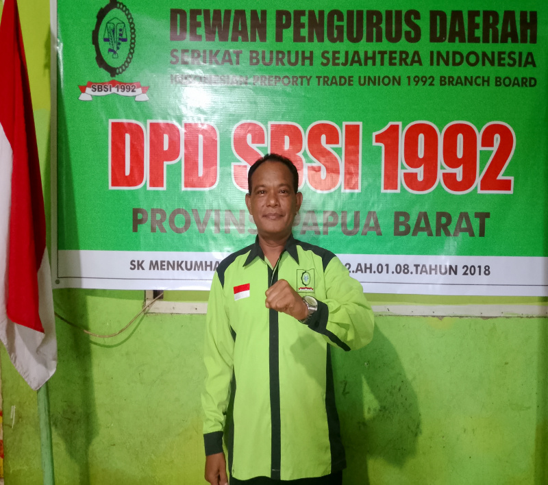 Ketua DPD Serikat Buruh Sejahtera Indonesia(SBSI) 1992 Provinsi Papua Barat, Rommeyr Julius Darius Arwam,Rabu(16/4/25)