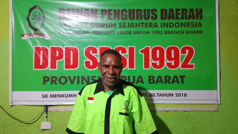 Ketua DPC SBSI 1992 Kabupaten Pegunungan Arfak, April Indou
