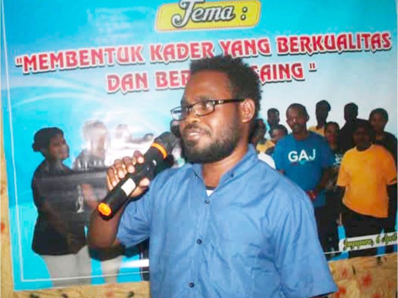 Ketua Ikatan Mahasiswa/i Teluk Bintuni (IMTB) Jayapura, Melkianus Syama
