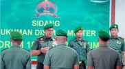 Danrem 182/JO Gelar Sidang Disiplin Militer, Tiga Prajurit Dijatuhi Hukuman