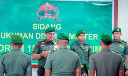 Danrem 182/JO Gelar Sidang Disiplin Militer, Tiga Prajurit Dijatuhi Hukuman