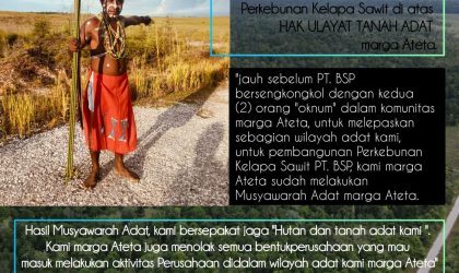 Ketua Marga Ateta Tegas Tolak Aktivitas PT BSP di Tanah Adat: "Kami Tidak Pernah Melepaskan Wilayah Adat Kami"
