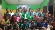 Keterangan gambar: Ikatan Mahasiswa Kabupaten Yalimo saat menggelar konferensi pers di Aula Asrama Mahasiswa Yalimo.