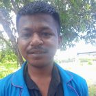 Caption : ketua panitia feransiuskus Mego saat wawancara depan fakultas FKIP universitas Papua