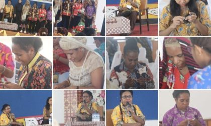 Pusat Penelitian Bahasa dan Budaya UNIPA Gelar Pelatihan Merajut Noken Papua: Lestarikan Warisan Budaya di Kalangan Mahasiswa Keterangan foto: Suasana kegiatan pelatihan merajut noken di Fakultas Sastra dan Budaya Universitas Papua (UNIPA), Manokwari.